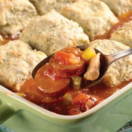 Gumbo Biscuit Bake