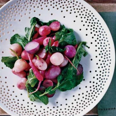 Roasted Radishes with Radish Greens