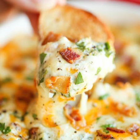 Cheesy Bacon Spinach Dip