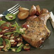 Pan-Fried Chops with Grape Salad