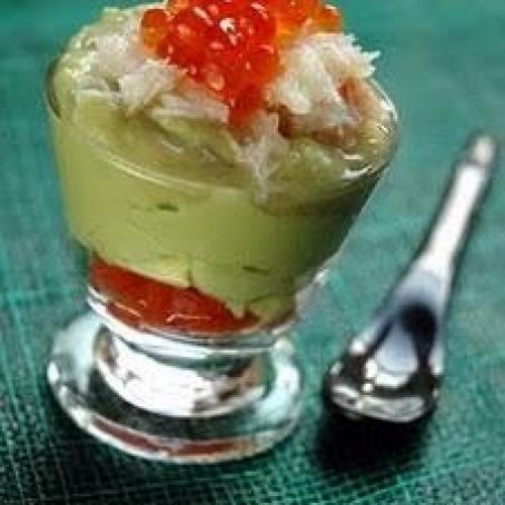COCKTAIL DE CREMA DE AGUACATE Y CANGREJO