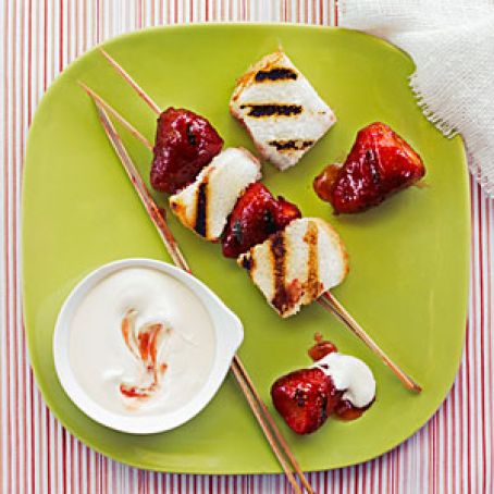 Grilled Strawberry Shortcake Kebabs