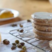 Lemon-Glazed Pistachio Shortbread Cookies