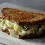 Cauliflower, Fontina and Blue Cheese Grilled Cheese {recipe} and the Best Overall Cheese for Grilled Cheese Sandwiches