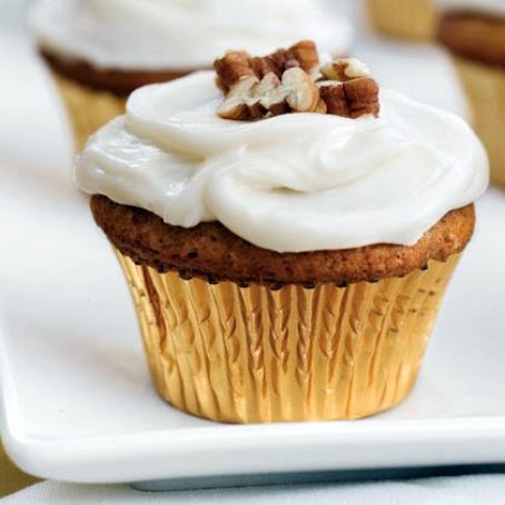 Sweet Potato Pecan Cupcakes with Cream Cheese Frosting