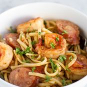 One Pot Cajun Shrimp & Sausage Pasta