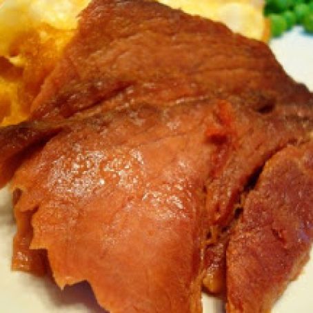 Maple Brown Sugar Ham in the Slow Cooker