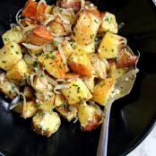 Roasted Potato Salad with Sour Cream and Shallots