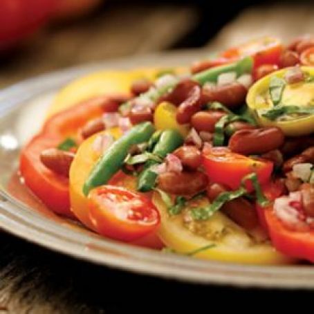 Bean & Tomato Salad with Honey Vinaigrette