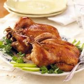 Hoisin-Sauced Cornish Hens
