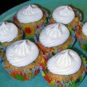 Gluten Free Coconut Zucchini Mini Muffins with Lemon Cream Cheese Frosting