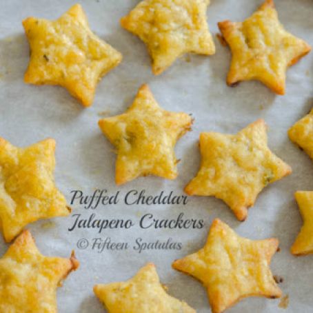 Puffed Cheddar Jalapeño Crackers
