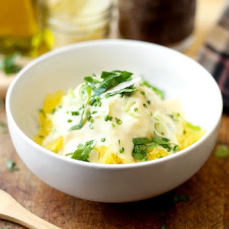 Healthy Spaghetti Squash Alfredo Recipe | Yummly