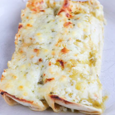 Salsa Verde Chicken Enchiladas