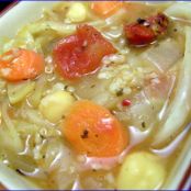 Cabbage Soup with Chickpeas and Oats