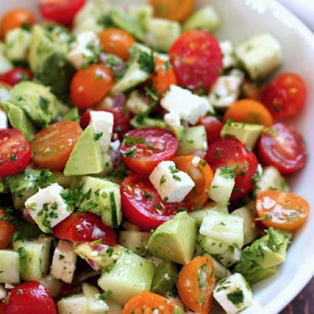 Tomato,Cucumber,Avocado Salad