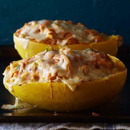 Chicken Enchilada-Stuffed Spaghetti Squash