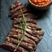 SKIRT STEAK w/HAZELNUT ROMESCO