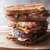 Pressed Coppa Sandwiches with Broccoli Rabe Pesto