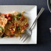 SCALLOPINI w/WHITE WINE TOMATO SAUCE