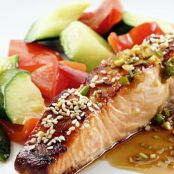 Salmon, Honey-Soy Broiled