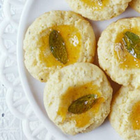 Cornmeal-Sage Thumbprints