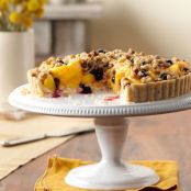 Peach-Blueberry Crumble Tart