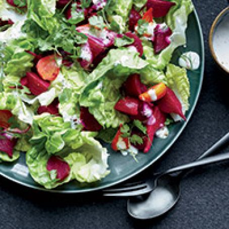 Bibb Lettuce Salad with Vinegar-Roasted Beets