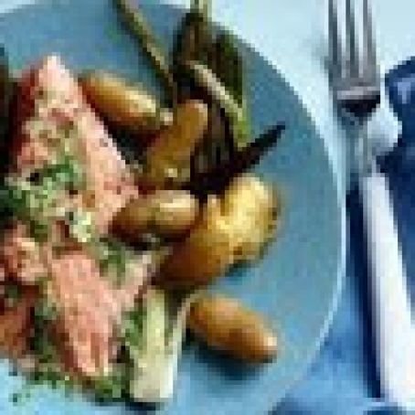 Slow-Roasted Salmon with Potatoes