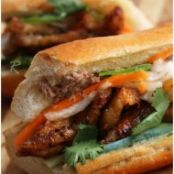 Banh Mi Thit Nuong-Vietnamese Sandwich with Grilled Pork with Lemongrass