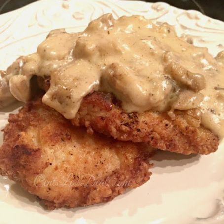 Pork Chops with Mushroom Gravy  