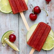 Cherry Apple Whiskey Sour Popsicles