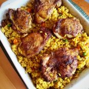Chicken, Rice, and Spices Bake