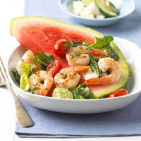 Shrimp and Watermelon Salad