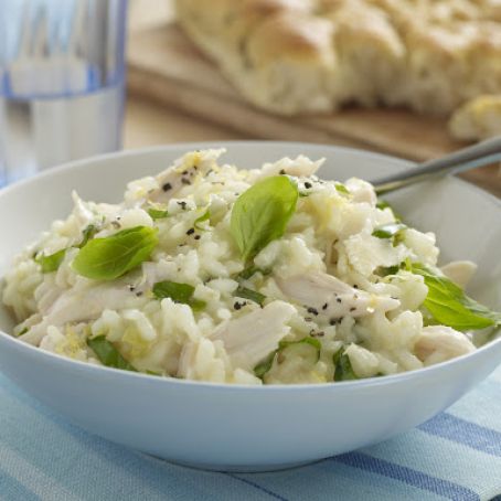 Risotto with Chicken, Lemon, and Basil