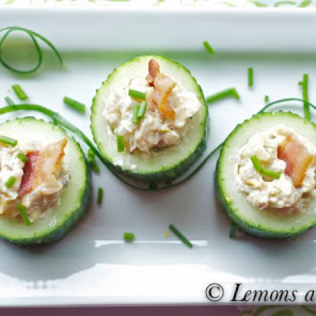 Cucumber Cups with Caramelized Onion and Bacon | Lemons and Anchovies