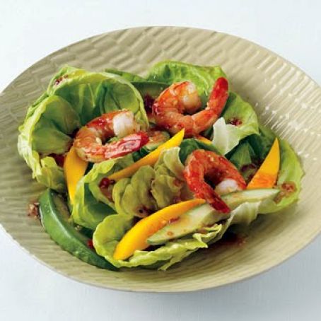 Shrimp, Mango, and Avocado Salad with Sweet Chili-Ginger Vinaigrette