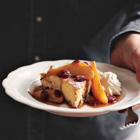 FRENCH TOAST WITH PEAR CRANBERRY COMPOTE