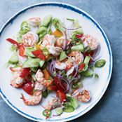 Poached Shrimp with Coconut Water and Lime