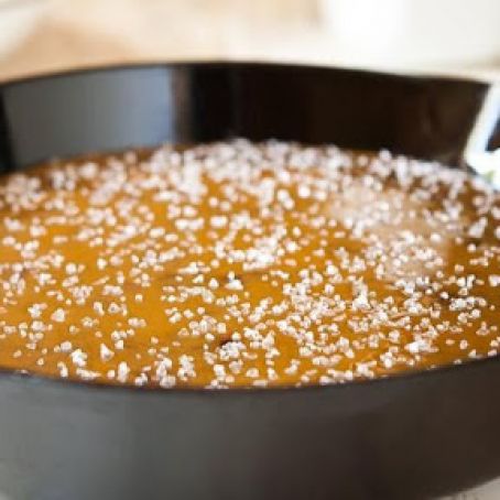 Salted Caramel Skillet Brownie