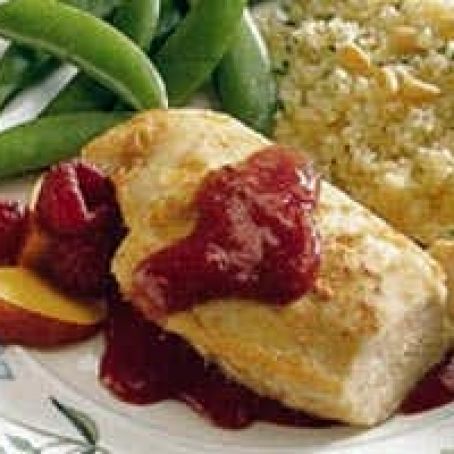 Grilled Raspberry-Peach Chicken