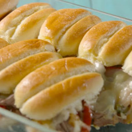 Philly Cheesesteak Pull-Apart Sliders
