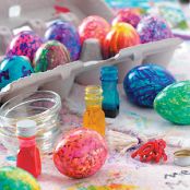 Egg-Cellent Easter Egg Dying Party! Decorating Easter eggs becomes a special family tradition