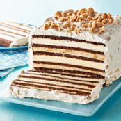 Chocolate-Peanut Butter Ice Cream Sandwich Cake