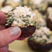 Artichoke Spinach Dip Stuffed Mushrooms