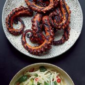 Grilled Octopus with Ancho Chile Sauce