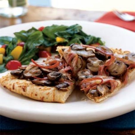 Mushroom-Prosciutto Pizza (Cooking Light)