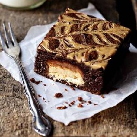 Peanut Butter Snickers Brownies
