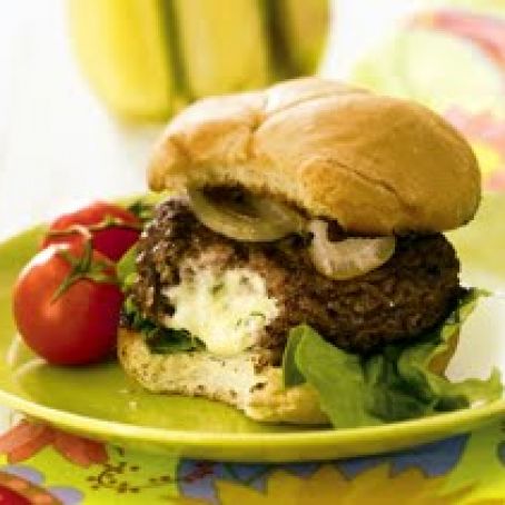 Double Cheese-Stuffed Burgers