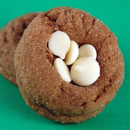White Chocolate Topped Gingerbread Cookies